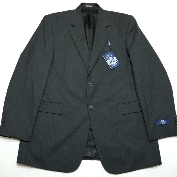 Stafford Sport Coat - Gray - Woolmark - 44L - New
